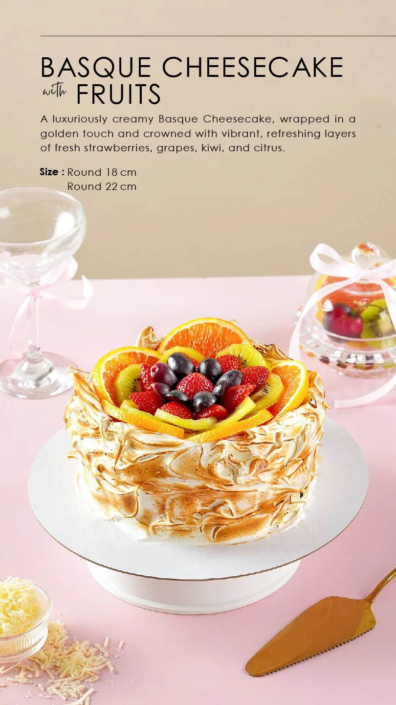 menu Basque Cheesecake Furits